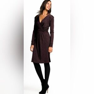 BANANA REPUBLIC Longsleeve Faux Wrap Silk dress M NWT